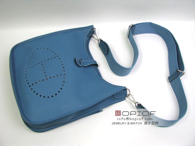 エルメス エヴリン スーパーコピー(トロワ)PMトリヨンクレマンス ブルージーン(金具シルバー) her105